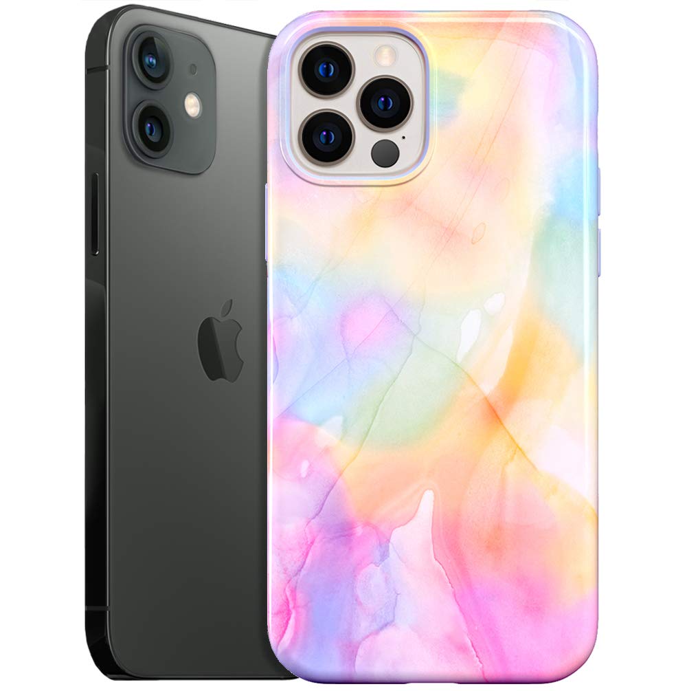 Velvet Caviar Case For Iphone 12 / Iphone 12 Pro [8Ft Drop Tested] W/Microfiber Lining (Pastel Tie Dye)