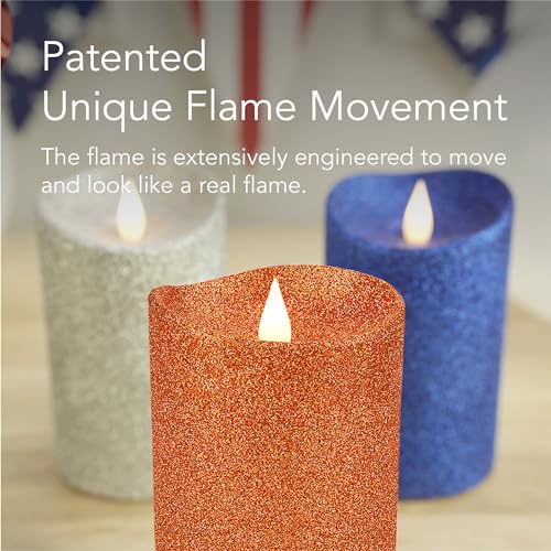 Softflame Real Wax Flameless Led Candles With Remote Control, 3''X 5''Flickering 3D Moving Flame Battery Operated Candles For In