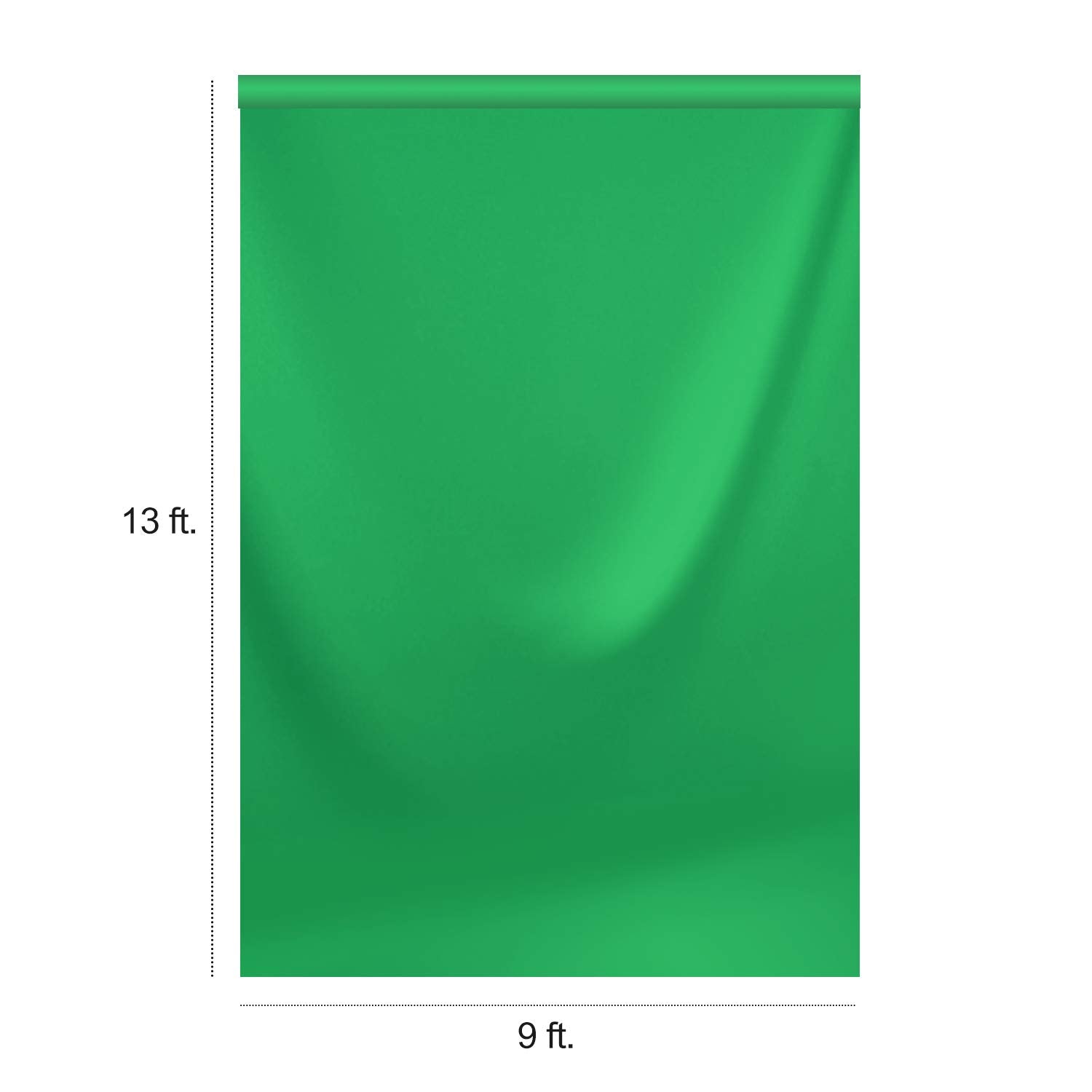 Limostudio (Large) 9 X 13 Ft. Green Chromakey Screen Backdrop Background Premium Higher Density > 150Gsm For Professional Photo
