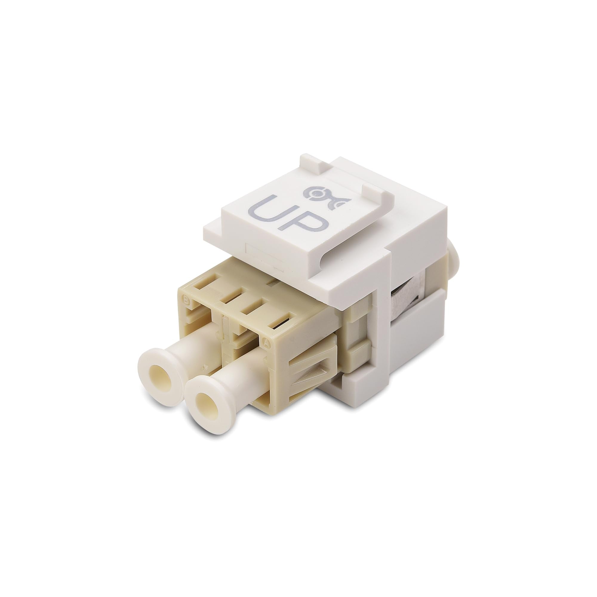 Cable Matters 10 Pack LC UPC Duplex Fiber Optic Keystone Coupler Jack, OM1/OM2/OM3/OM4 Multimode, OS2 Single Mode Support