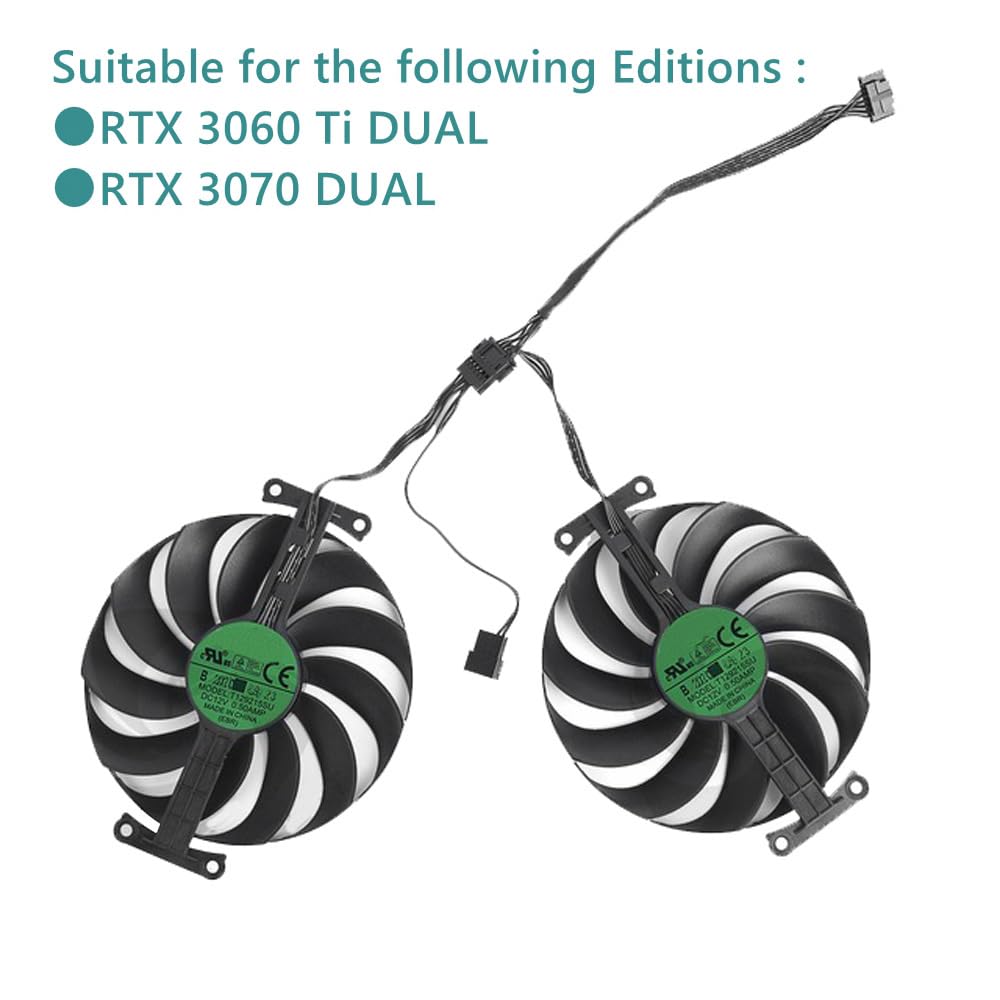Rakstore 95Mm Graphics Card Cooling Fan Replacement For Asus Rtx 3060 Ti 8Gb Dual Rtx 3070 8Gb Dual Cooler Fan