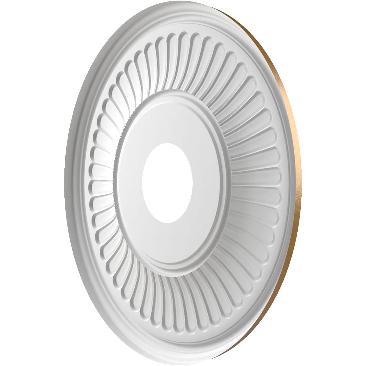 Ekena Millwork Cmp16Becgh Berkshire Thermoformed Pvc Ceiling Medallion (Fits Canopies Up To 7), 16Od X 3 1/2Id X 1P, Metallic Go
