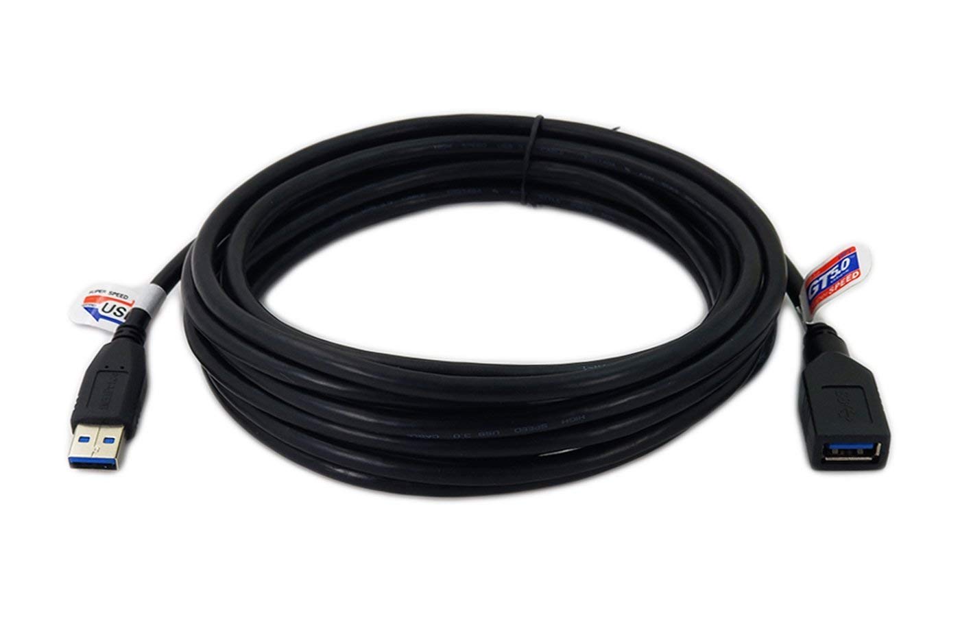 Imbaprice Usb 3.0 Extender - 15 Feet Superspeed Usb 3.0 A Male To Usb 3.0 A Female Extension Cable (Black)