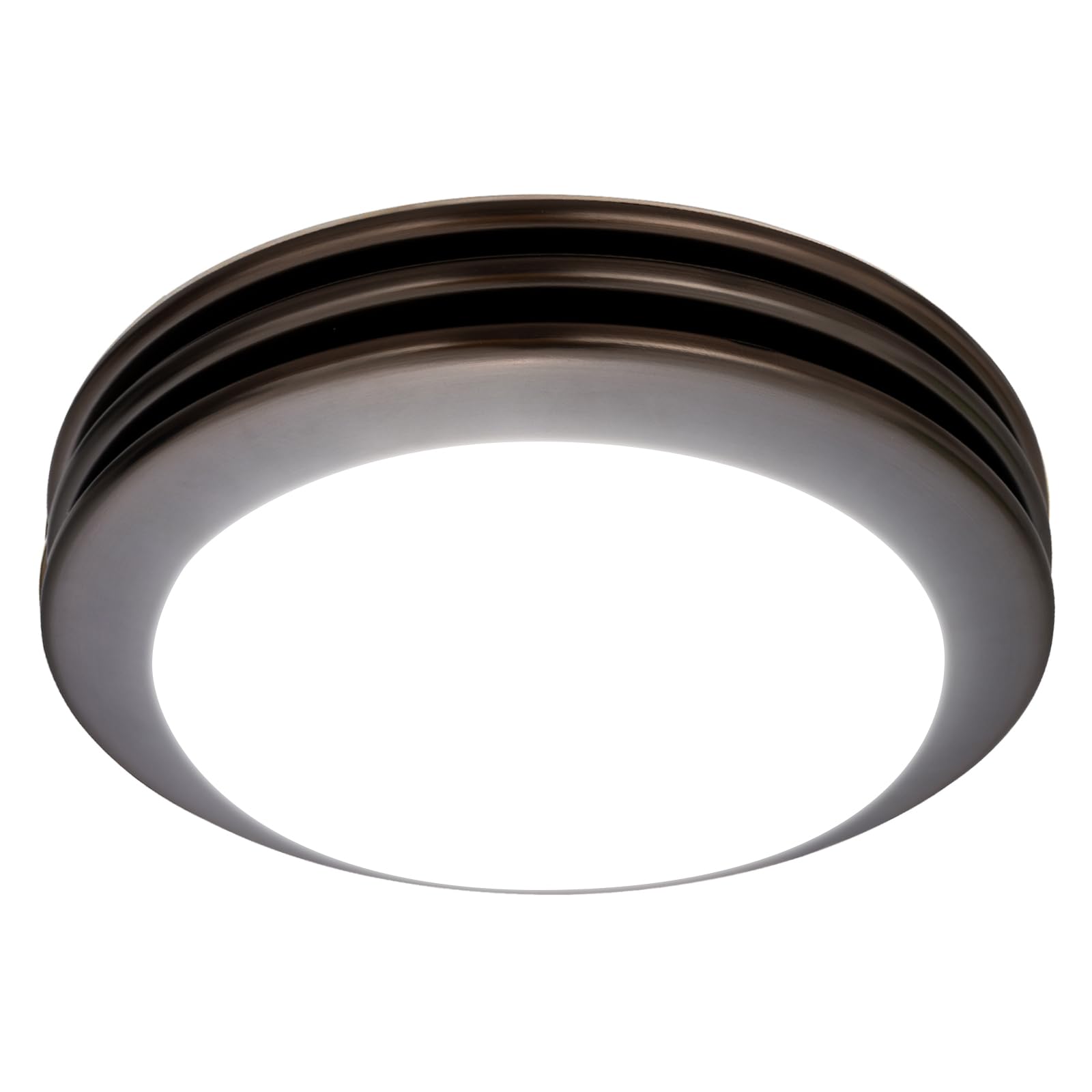 Akicon Ultra Quiet Bathroom Exhaust Fan With Led Light 80Cfm 2.0 Sones Round Bathroom Ventilation Fan With Frosted Glass Cover (