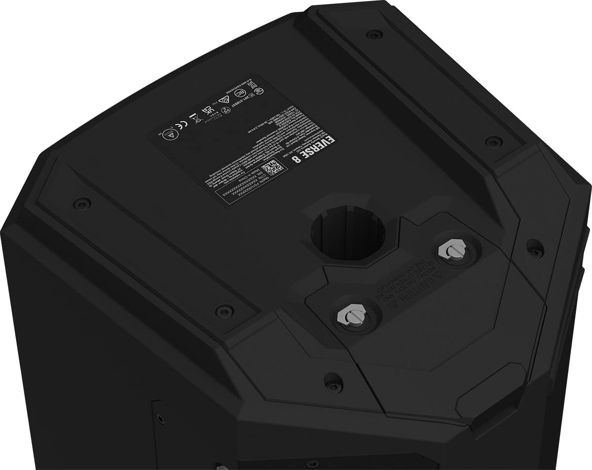 Electro-Voice Everse 8 8 2-Way Battery Powered Loudspeaker With Bluetooth, Automatic Feedback Suppression, And Music Ducking, Bl