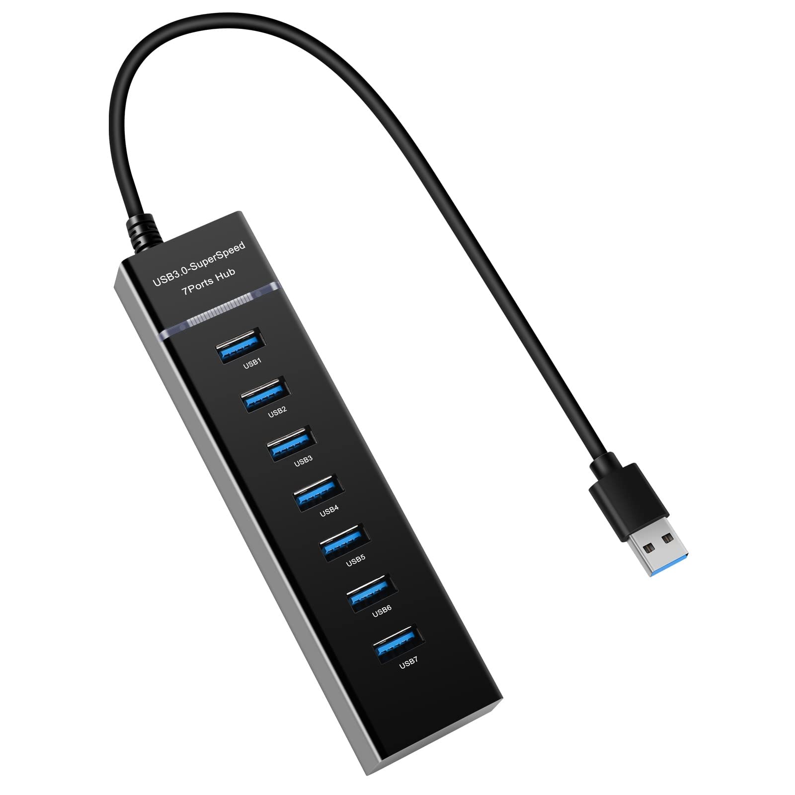 USB 3.0 Hub, YaimhSound USB to 6* USB 2.0 Hub + 1* USB 3.0 Splitter, 7 Port USB Hub for Laptop, PC, Keyboard, Mouse, Dell, HP, L