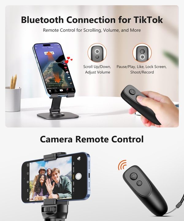 Fuloview Remote Control Page Turner For Kindle Paperwhite Kobo Ereaders, Page Turner Clicker With Wireless Remote Compatible Wit