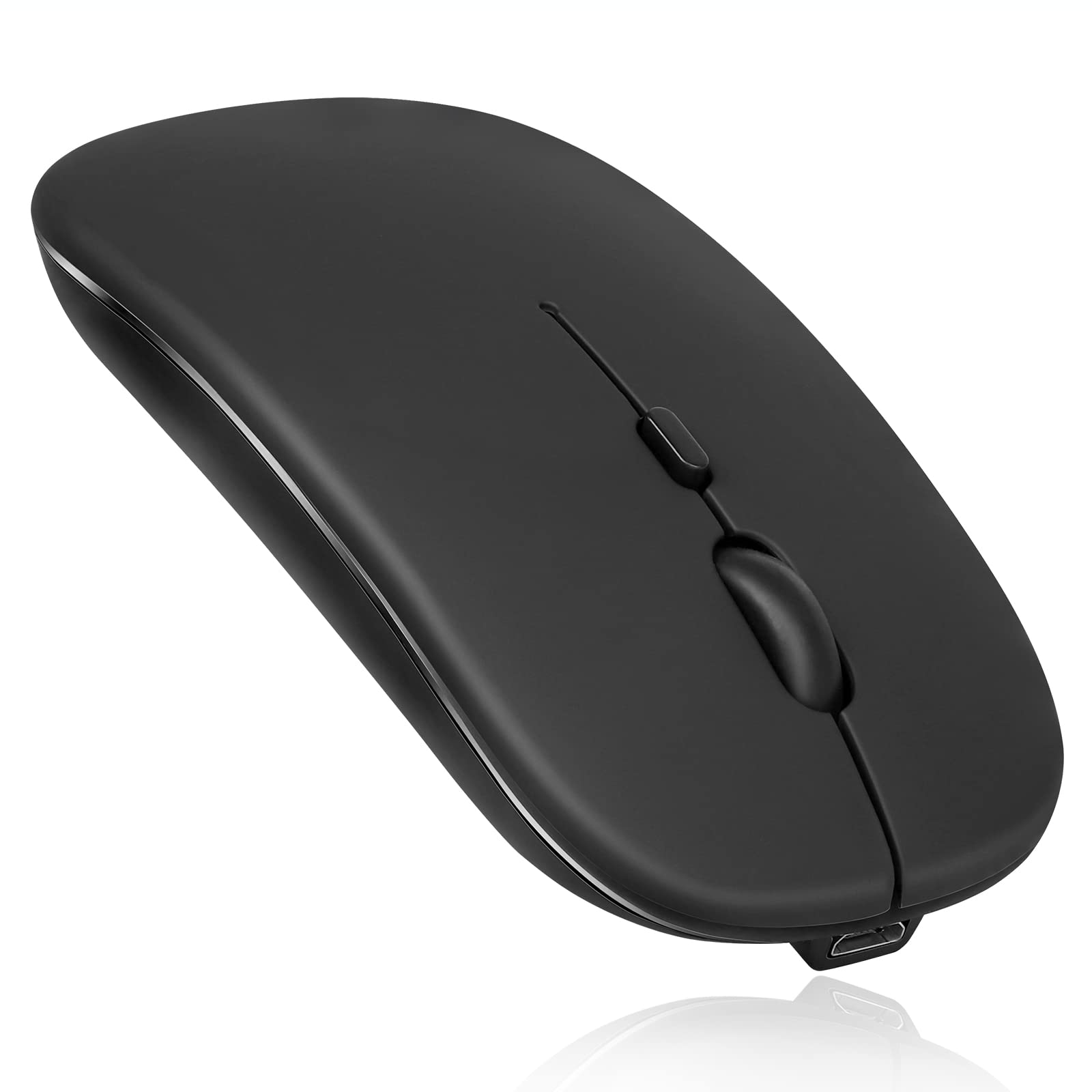 Urbanx 2.4Ghz & Bluetooth Mouse, Rechargeable Wireless Mouse For Samsung Galaxy Tab S8+ S8 S7+ S7 Fe S6 S5E Bluetooth Wireless Mouse For Laptop/Pc/Mac/Ipad Pro/Computer/Tablet/Android Onyx Black