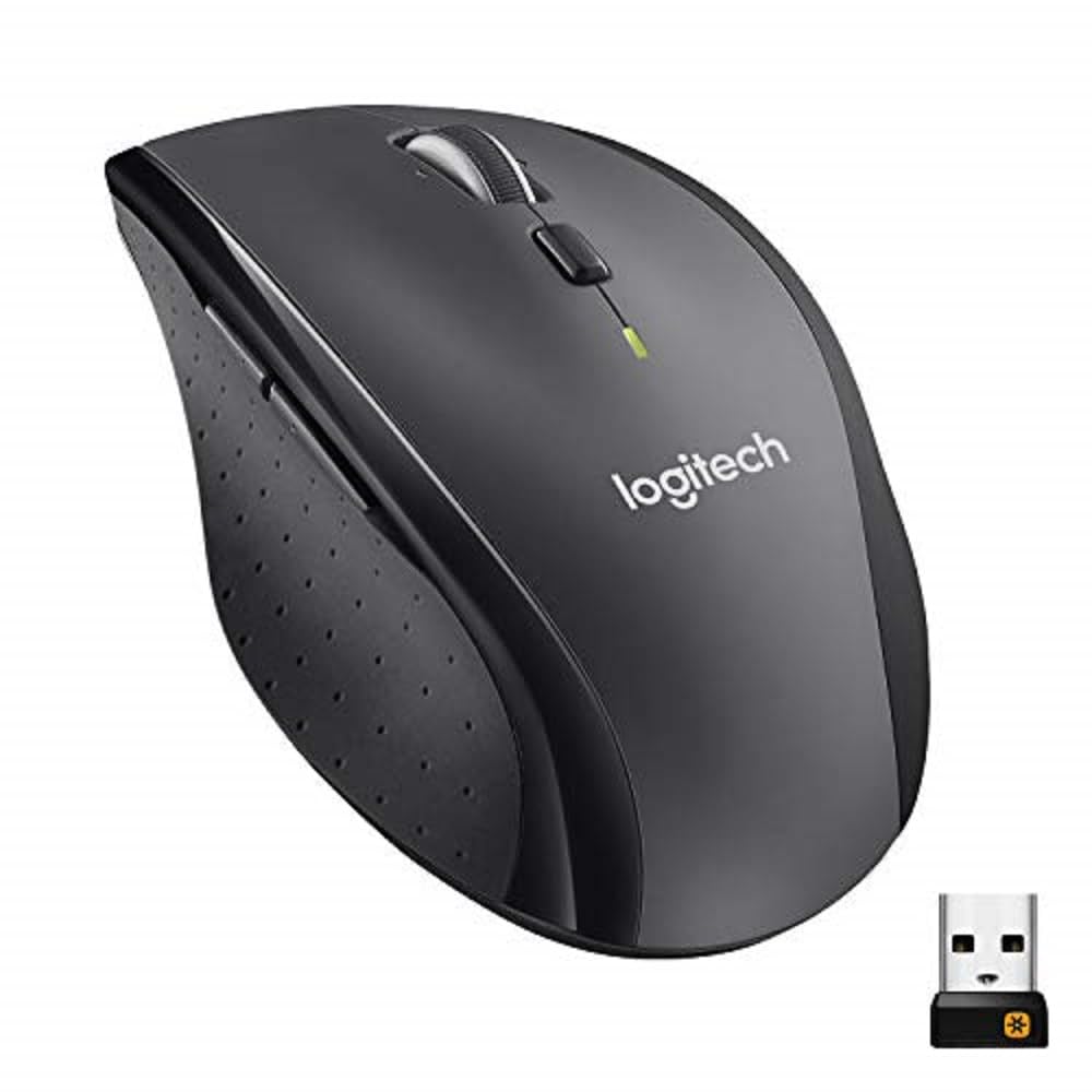Logitech M705 Marathon Wireless Mouse - Long 3 Year Battery Life Ergonomic Sculpted Right-Hand Shape Hyper-Fast Scrolling and US