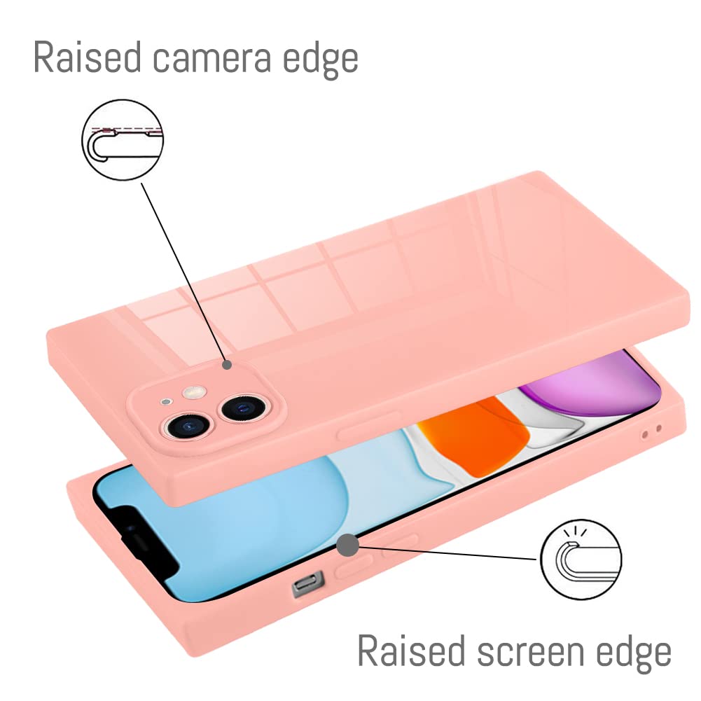Lsl For Iphone 11 Case Square Pink Soft Tpu Bumper Anti Fall Anti Scratch Shockproof 360 Degree Heavy Duty Protective Wireless S