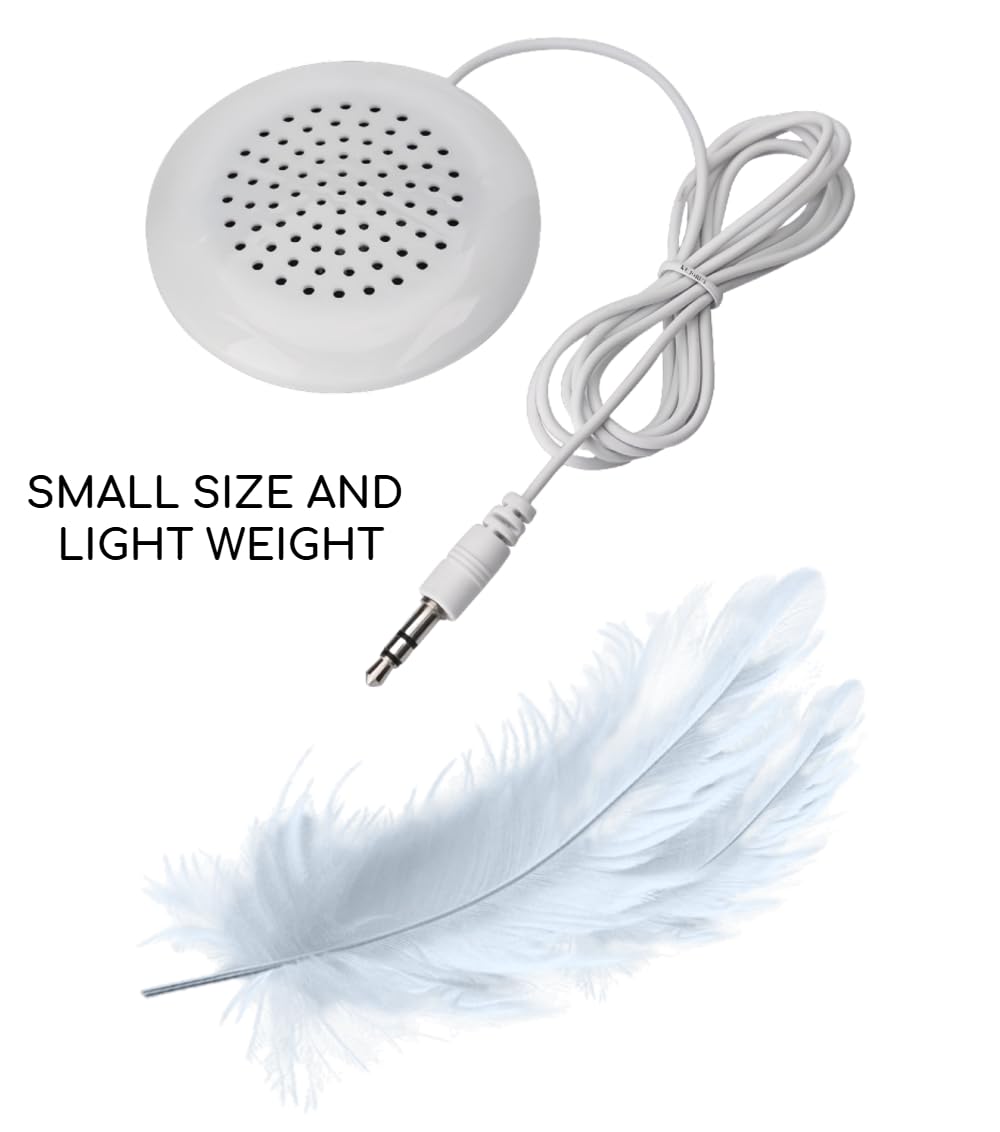 Kujobuy Pillow Speaker 3.5Mm Mini Pillow Speaker Under Pillow Speaker For Ipod Mp3 Phone Portable Cd Podcast Radio Talk Sleep Or