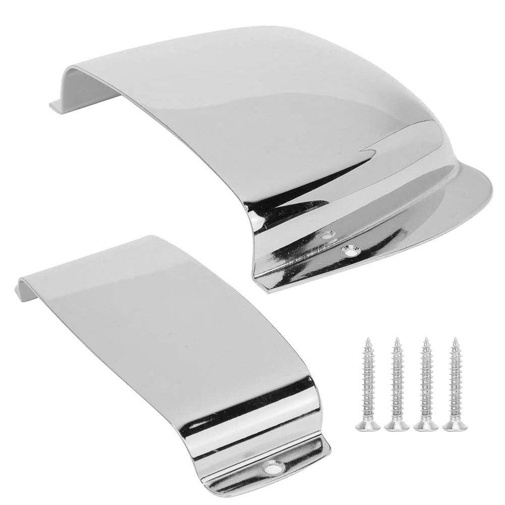 Zinc Alloy Pickup Bridge Cover Set, Gold/Silver/Black Bass Protective Cover Replacement For Electric Bass Guitar(Silver)