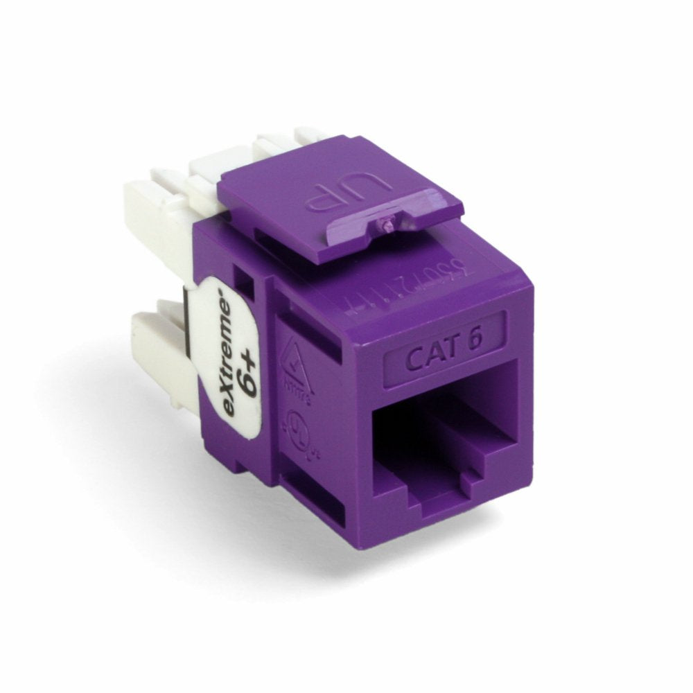 Leviton 61110-RP6 Extreme 6+ QuickPort Connector, CAT 6, Purple