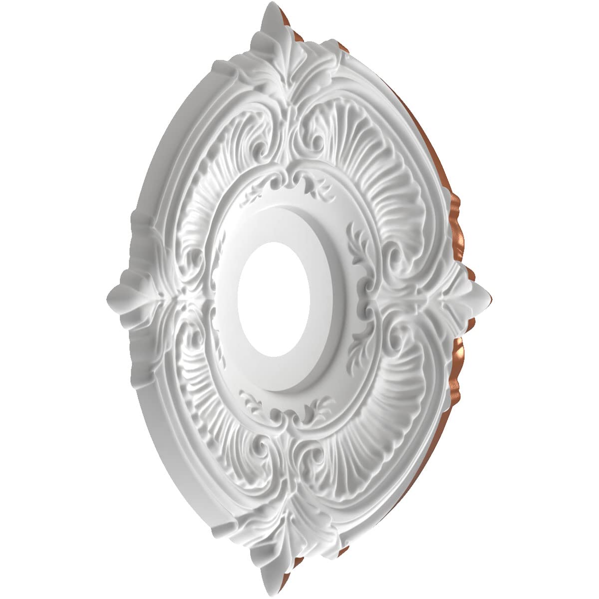 Ekena Millwork Cmp16Atbco Attica Thermoformed Pvc Ceiling Medallion (Fits Canopies Up To 5 5/8''), 16''Od X 3 1/2''Id X 1''P, Br