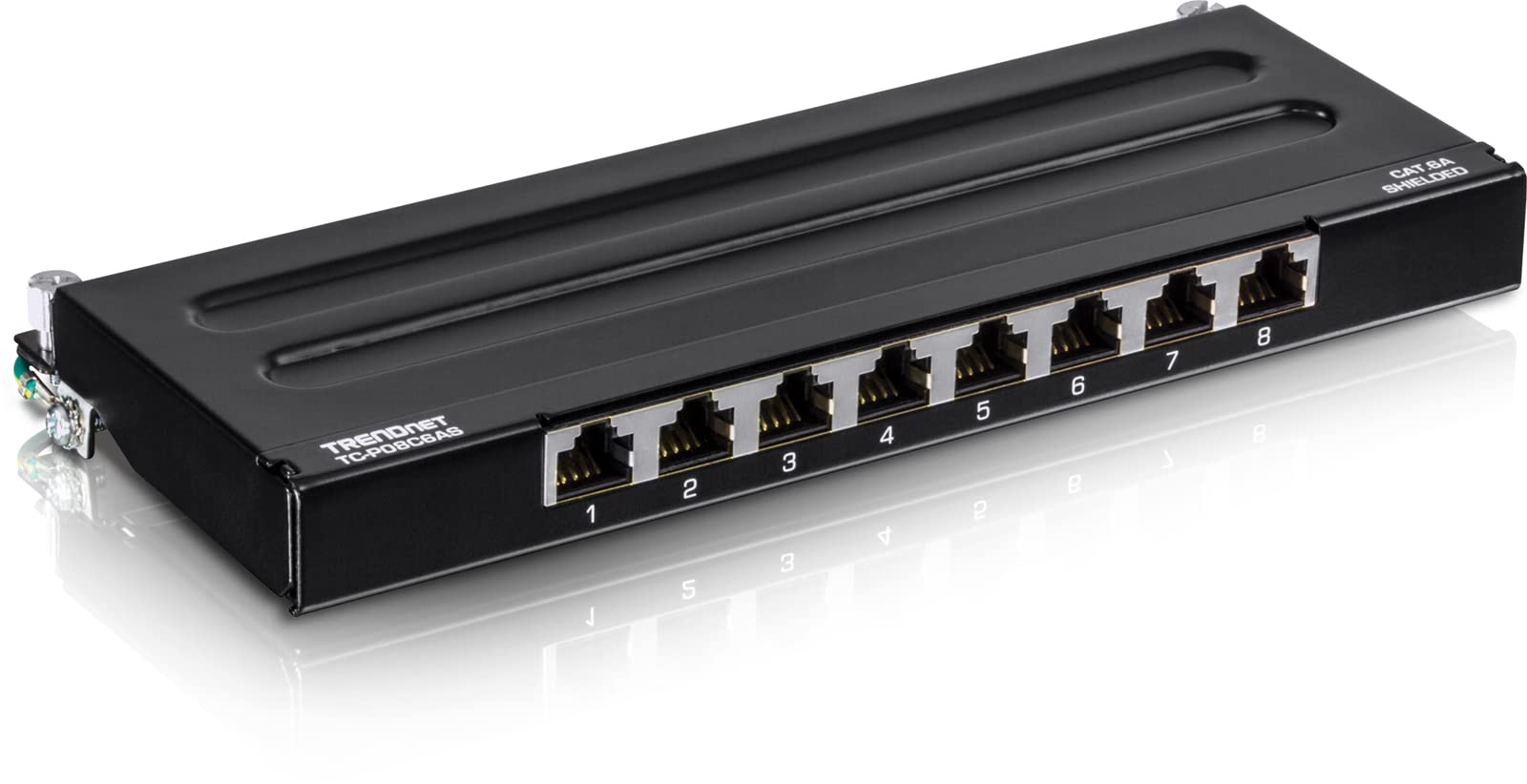 8-Port Cat6A Shielded Wall