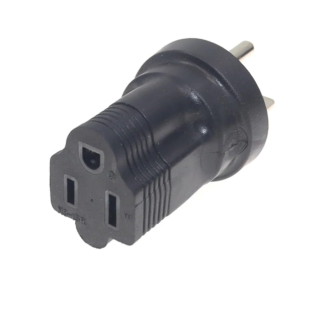 6 15P To 5 15R Power Adapter,Toptekits Nema6 15P Male To 5 15R Female Power Adaptor,Us 3 Pin To 5 15R Adaptor,15A 250V