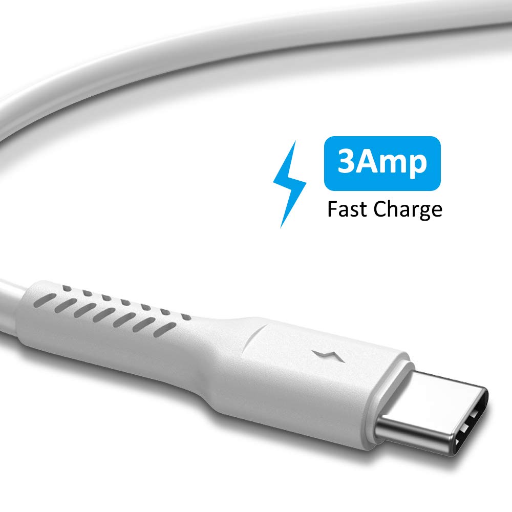 4 Inch Usb C Cord Short 5 Pack Durable Usb A To Usb Type C Cable Fast Charging For Charging Station Compatible With Samsung Galaxy Note 10 20 S10 S20 A20 Plus Lg (White)