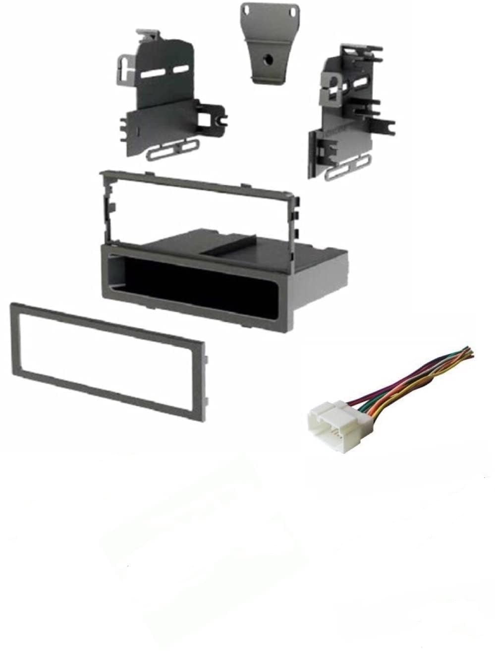 Single Din Car Stereo Install Kit And Wire Harness Made For Honda: 1998 2002 Accord, 1999 2000 Civic, 1996 2006 Cr V, 2003 2004 Element; 05 11 Element (Lx Trim Only), 99 04 Odyssey, 99 01 Prelude