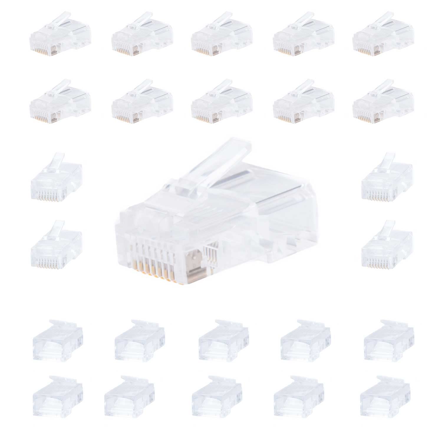 Rj 45 Cat5E Utp Connector Lan Ethernet Plug Network (50/100/200/500/1000 Pack) (100)