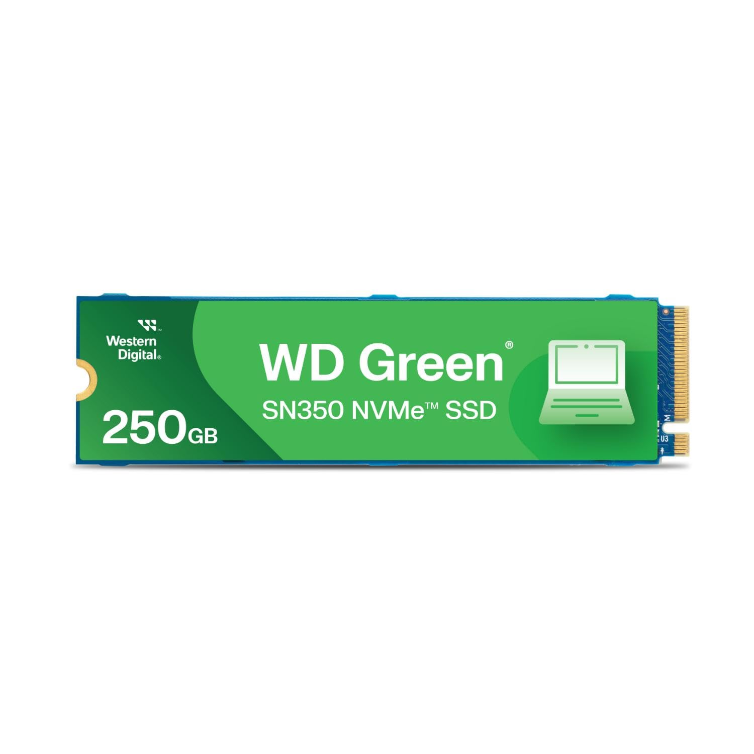 Western Digital 250GB WD Green SN350 NVMe Internal SSD Solid State Drive - Gen3 PCIe, M.2 2280, Up to 2,400 MB/s - WDS250G2G0C