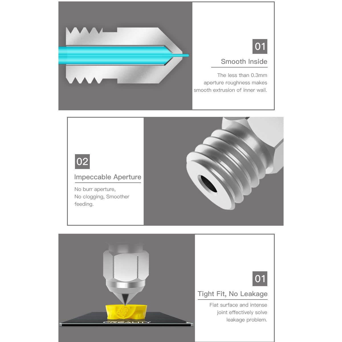 1Piece Upgade Cr6 Se Mk Plated Copper Nozzle 0.4Mm For Creality Sprite Extruder Pro Cr 6 Se/Max /Cr5 Pro Ender 3 S1 Cr10 V2 V3 E