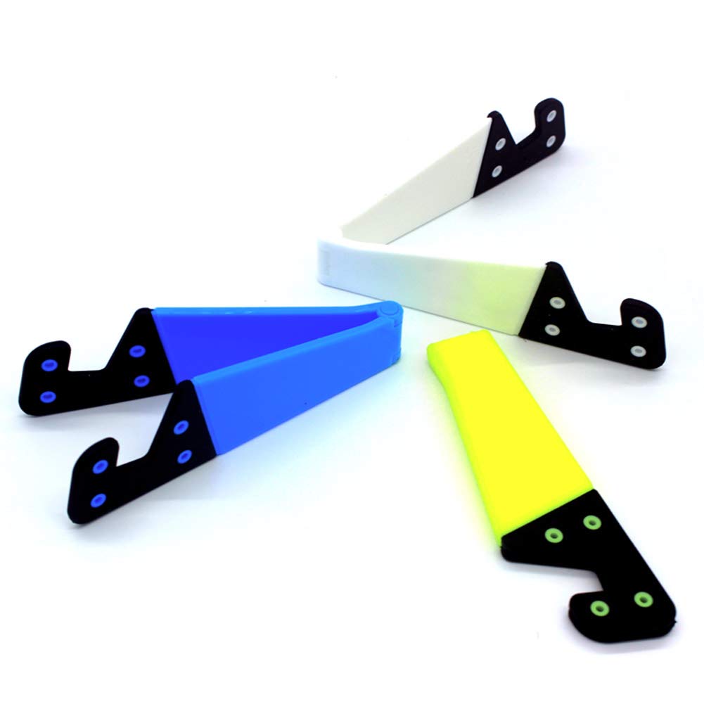 Portable Cell Phone Stand For Desk, Foldable Pocket Travel Mobile Phone Holder, Upgrade Universal V Smartphone Kickstand Mount Compatible With Iphone Ipads Tablet Kindle Android, Pack Of 3