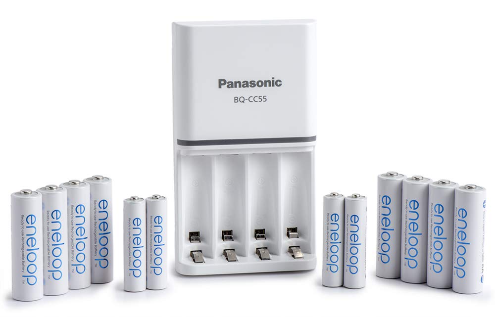 Panasonic K Kj55Mc84Cz Eneloop Power Pack; 8Aa, 4Aaa, And Advanced Battery 3 Hour Quick Charger