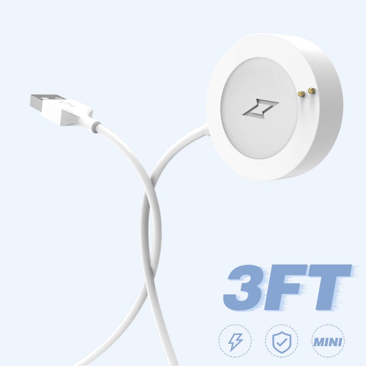 Ancable 2 Pack Usb Charger Cable Compatible With Fossil Gen 4/5, Michael Kors, Emporio Armani, Skagen, Kate Spade, Misfit, Diese