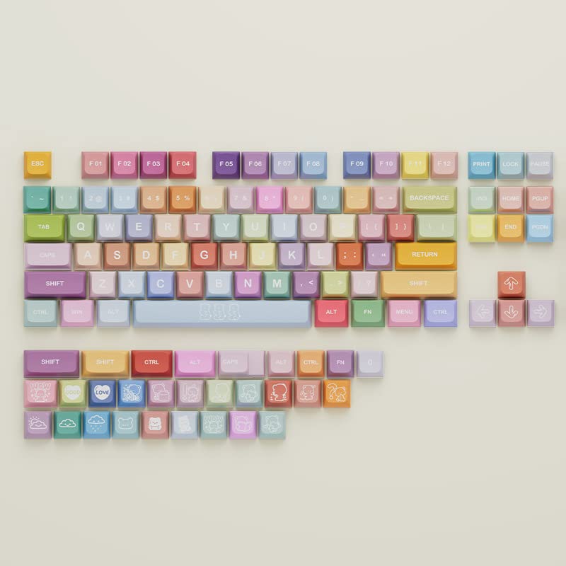 Ilycheegami Pbt Material Xda Candy Keycap Set 5 Side Dye Sublimation Universal Mechanical Keyboard Keycaps Compatible With Cherr