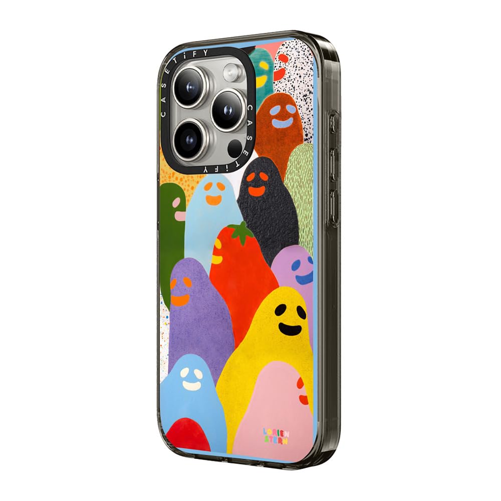 Casetify Compact Case For Iphone 15 Pro Max [2X Military Grade Drop Tested / 4Ft Drop Protection]   After Party   Clear Black