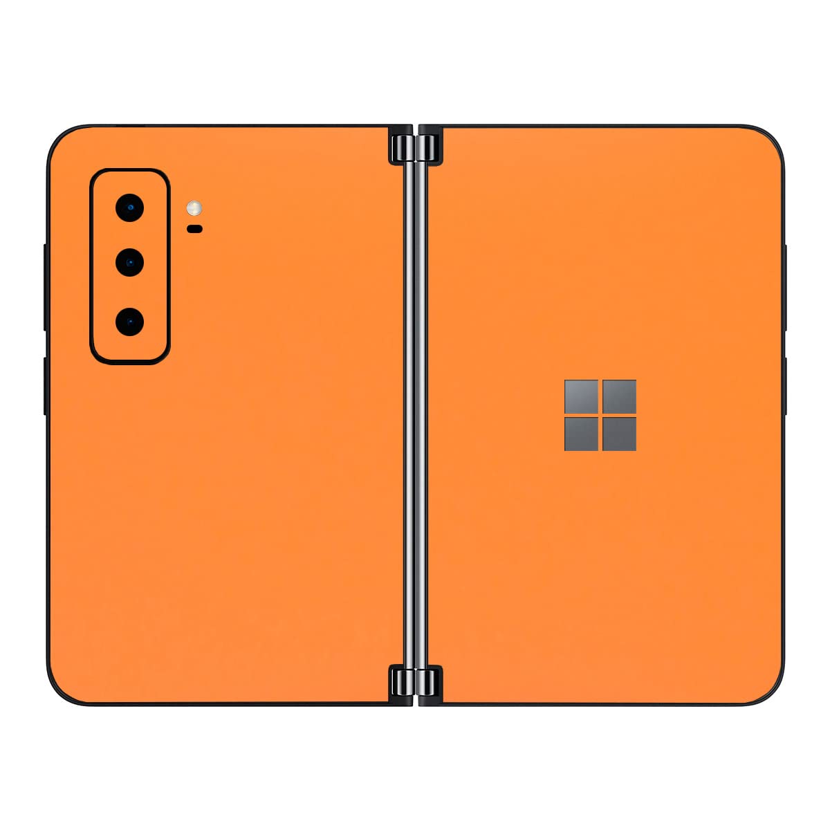 SopiGuard Sticker Skin for 2021 Microsoft Surface Duo 2 2nd Gen Edge-to-Edge Front and Rear Panels Vinyl Decal (Matte Orange)