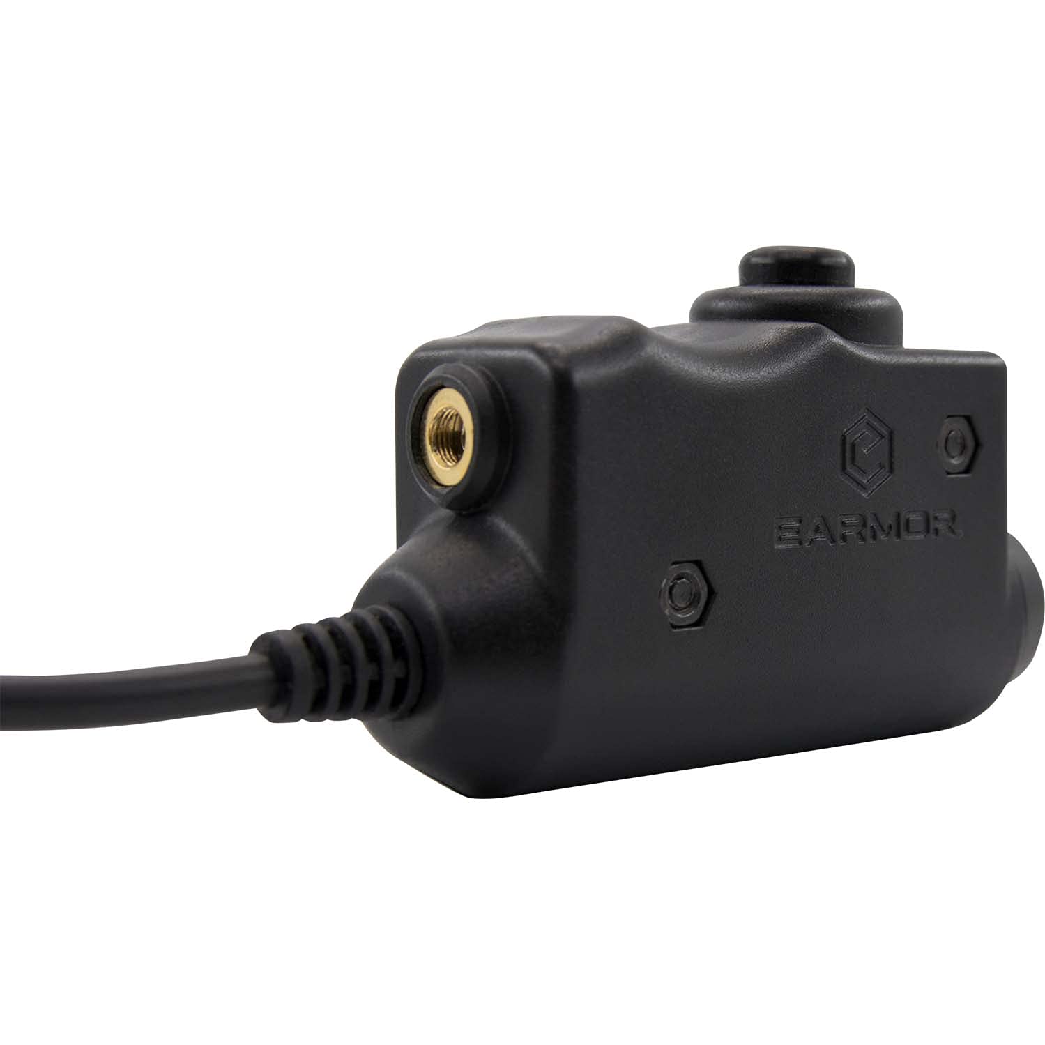 Earmor Tactical Kenwood, Baofeng Version Ptt Military Standard 7.0 Plug For Radio Adapter Black