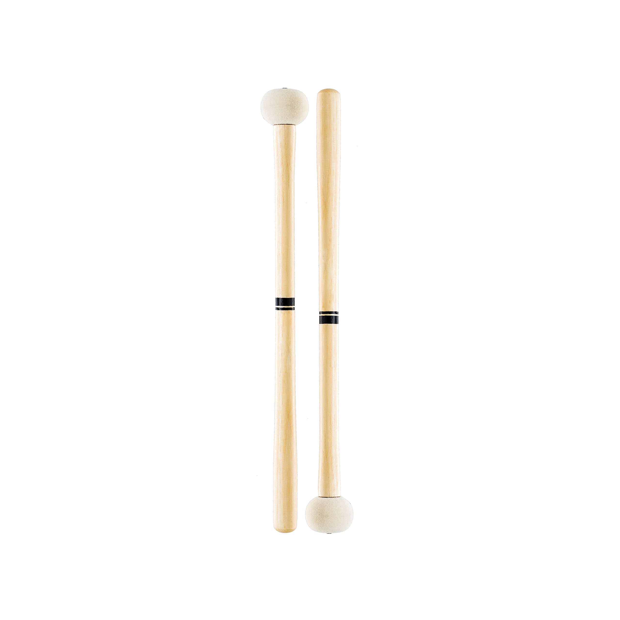 Promark Bass Drum Mallets - Performer Series - Extra Dense Felt Head - Ideal For 20-22 Inch Bass Drums - American Hickory Handle