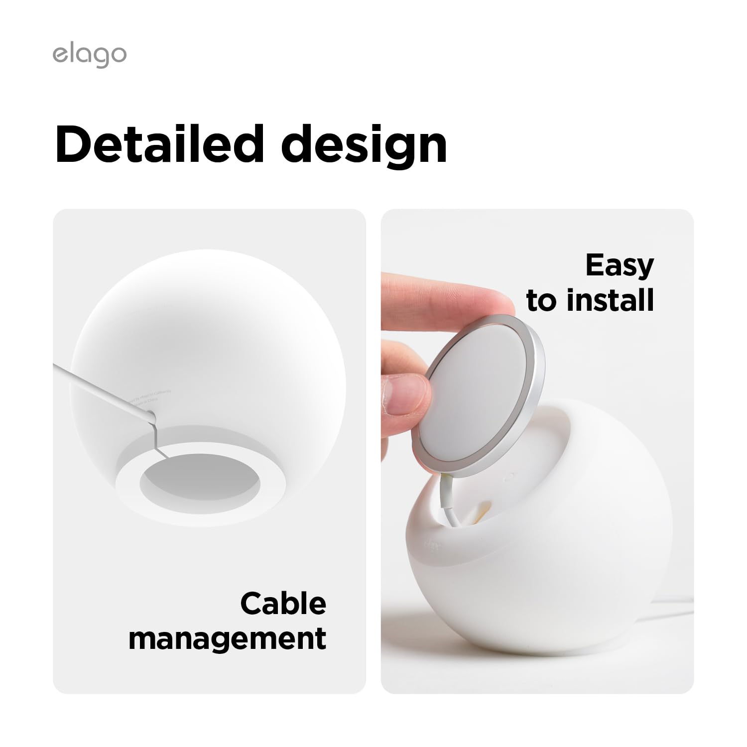 Elago Ms2 Charging Stand Compatible With Magsafe Charger   Premium Silicone Stand Compatible With Iphone 15141312 Series, Design