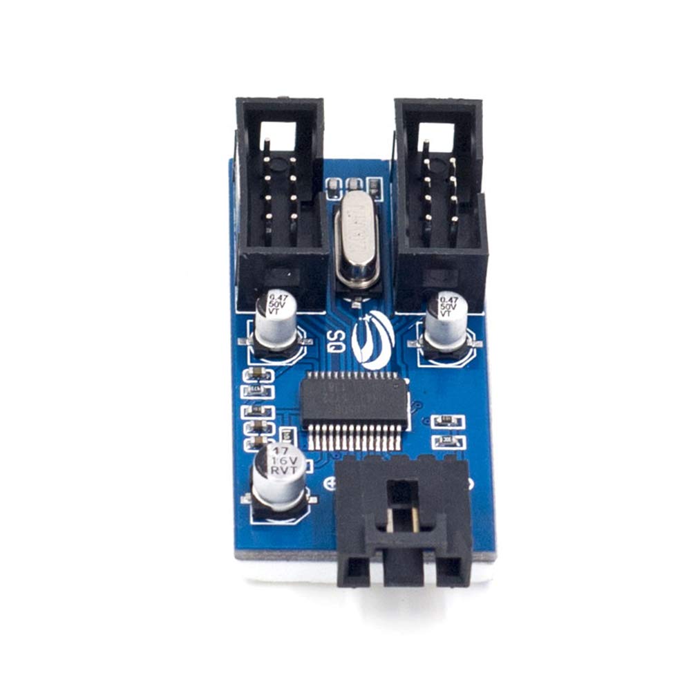 Rgeek 9Pin Usb Header Male 1 To 2 Female Extension Cable Card Motherboard 9 Pin Usb Hub Usb 2.0 9 Pin Connector Adapter Port Multilier