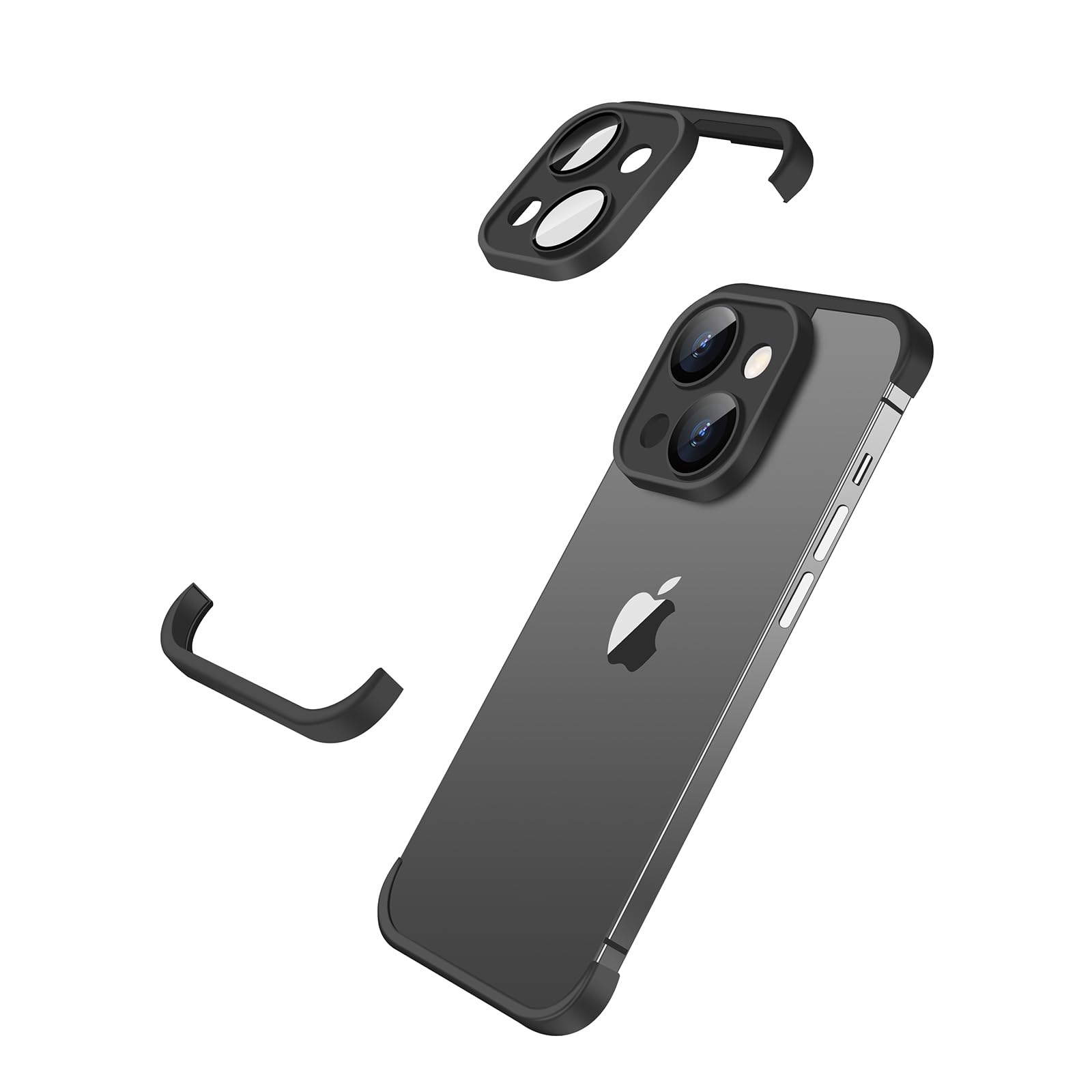 Losin Compatible with iPhone 15 Plus Case Borderless Design Camera Lens Protection Slim Thin Lightweight Soft Silicone Frameless