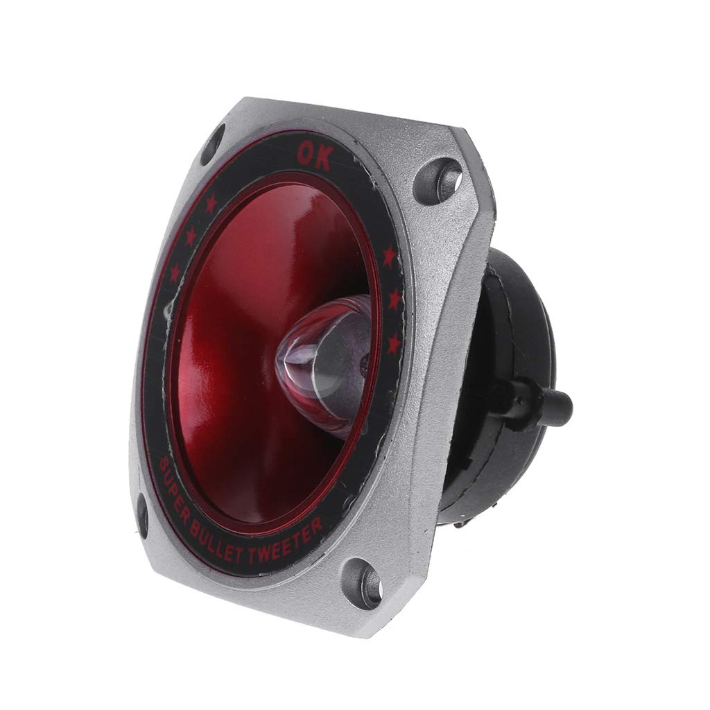 Caralin 2Pieces Speaker Tweeter 3'' Colorful Flashing Piezoelectric Loudspeaker Treble Head Driver Player Tweeter