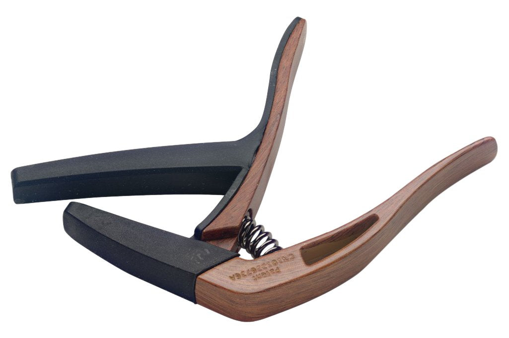 Stagg ScpxCu Dkwood Curved Trigger Capo For Acoustic Or Electric Guitar  Dark Wood