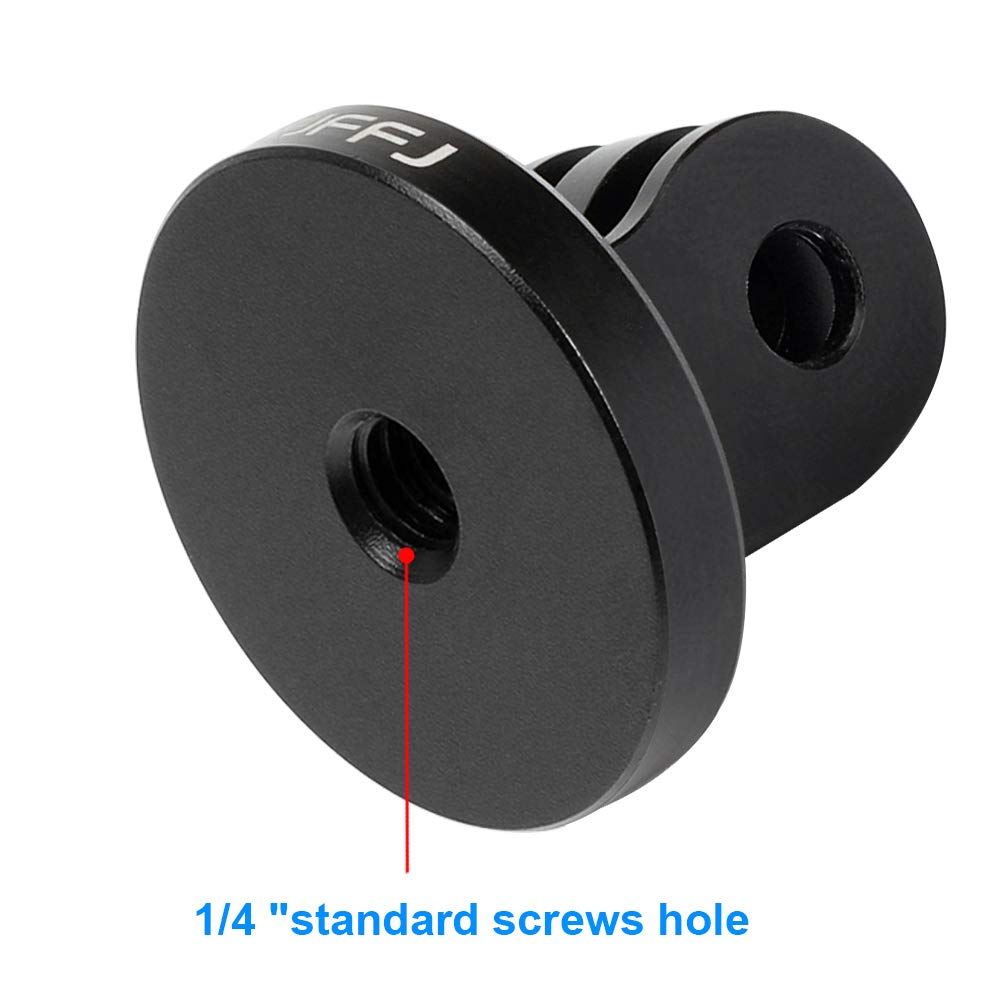 Skyjffj Aluminum Tripod Adapter Attachment  Bolt  Adapter For Monopod Mount With Aluminum Cnc Thumbscrew Compatible Action Camera Gopro Hero 8/9/10/11/12 Tripod Mount Dji Osmo