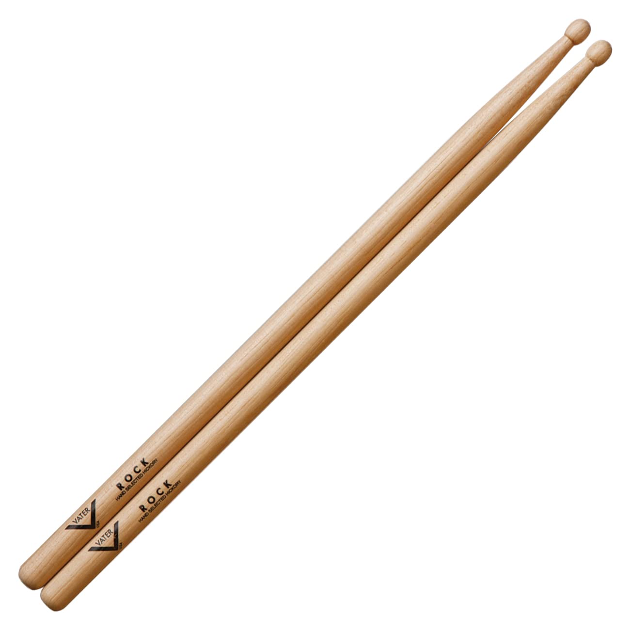 Vater Rock Wood Tip Hickory Drum Sticks, Pair