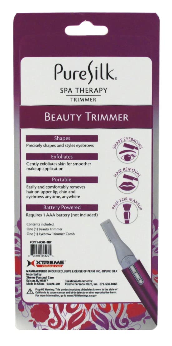 Pure Silk Portable Battery Powered Electric Beauty Trimmer For Hair Removal And Skin Exfoliating