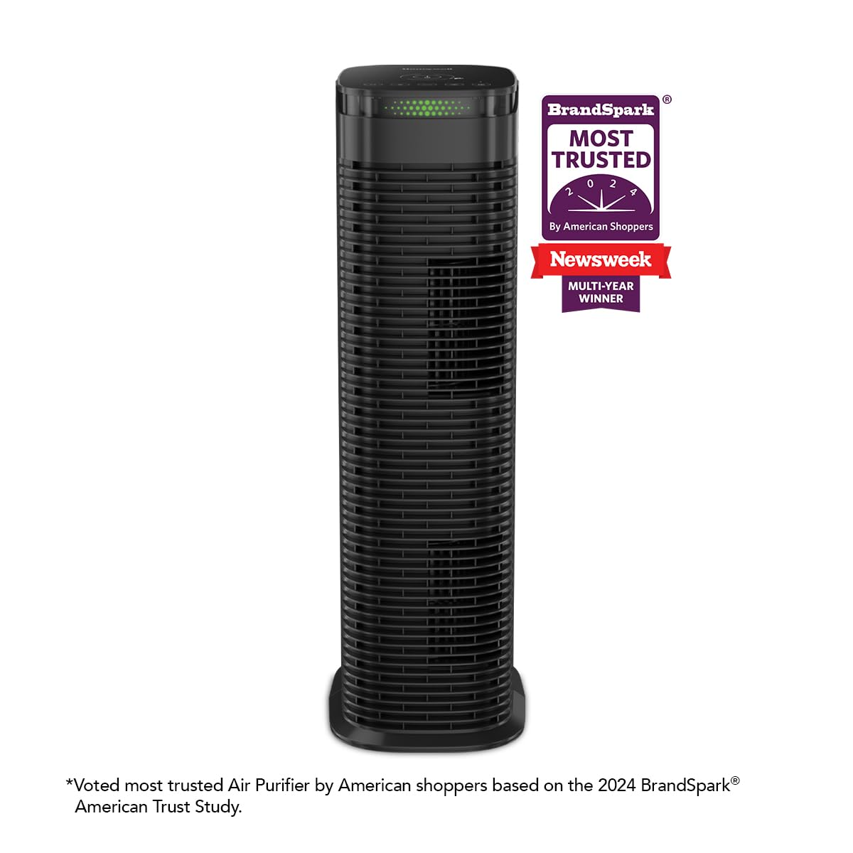 Honeywell Insight Hepa Air Purifier With Air Quality Indicator And Auto Mode, For Large Rooms (200 Sq. Ft), Black   Wildfire/Smo