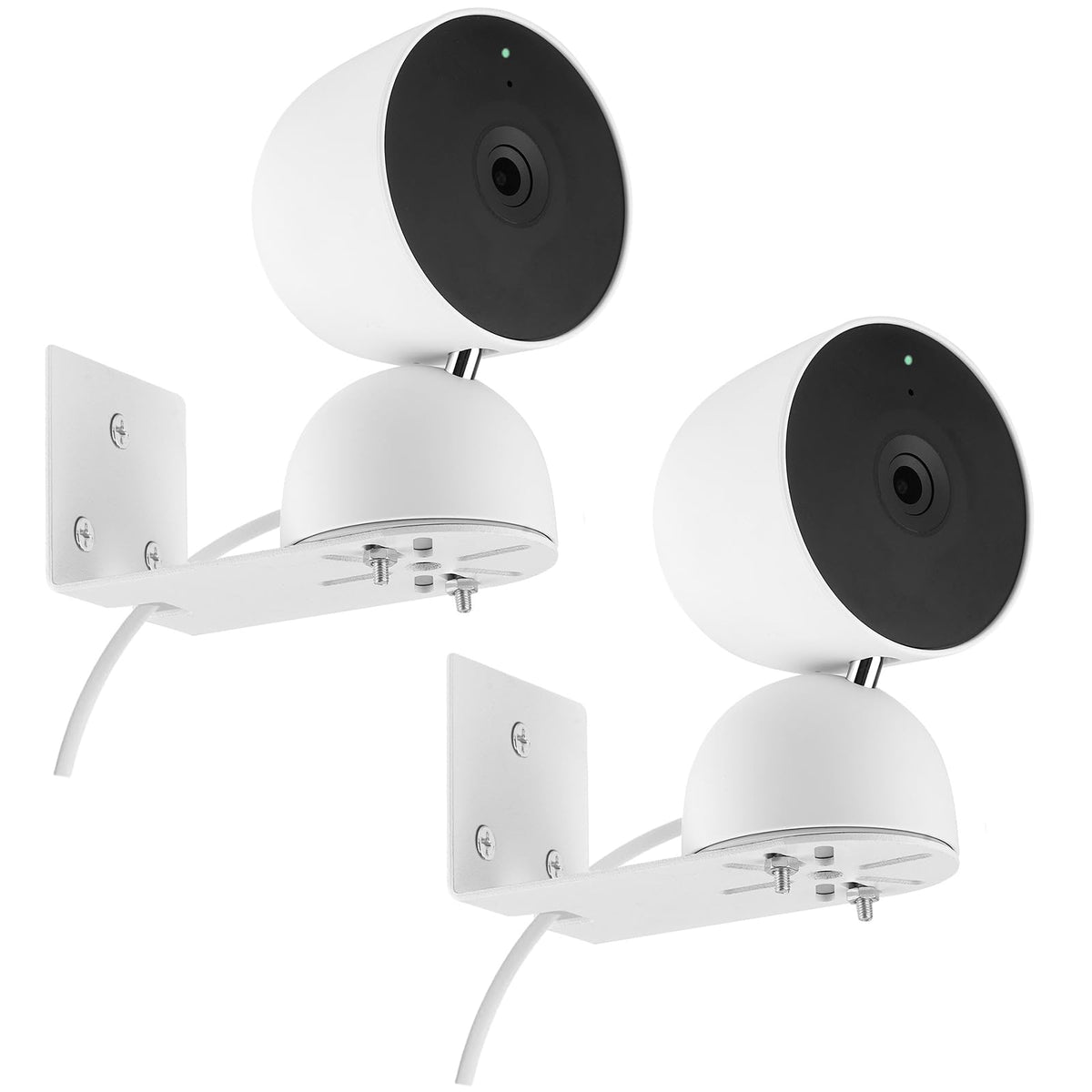Uyodm 2Pack Adhesive Metal Wall Mount For Google Nest Indoor 2Nd Generation Security Cam Wired, No Drilling Vhb Stick On Or Screw Install, Two Ways Install Camera Mounting Bracket Get The Best View