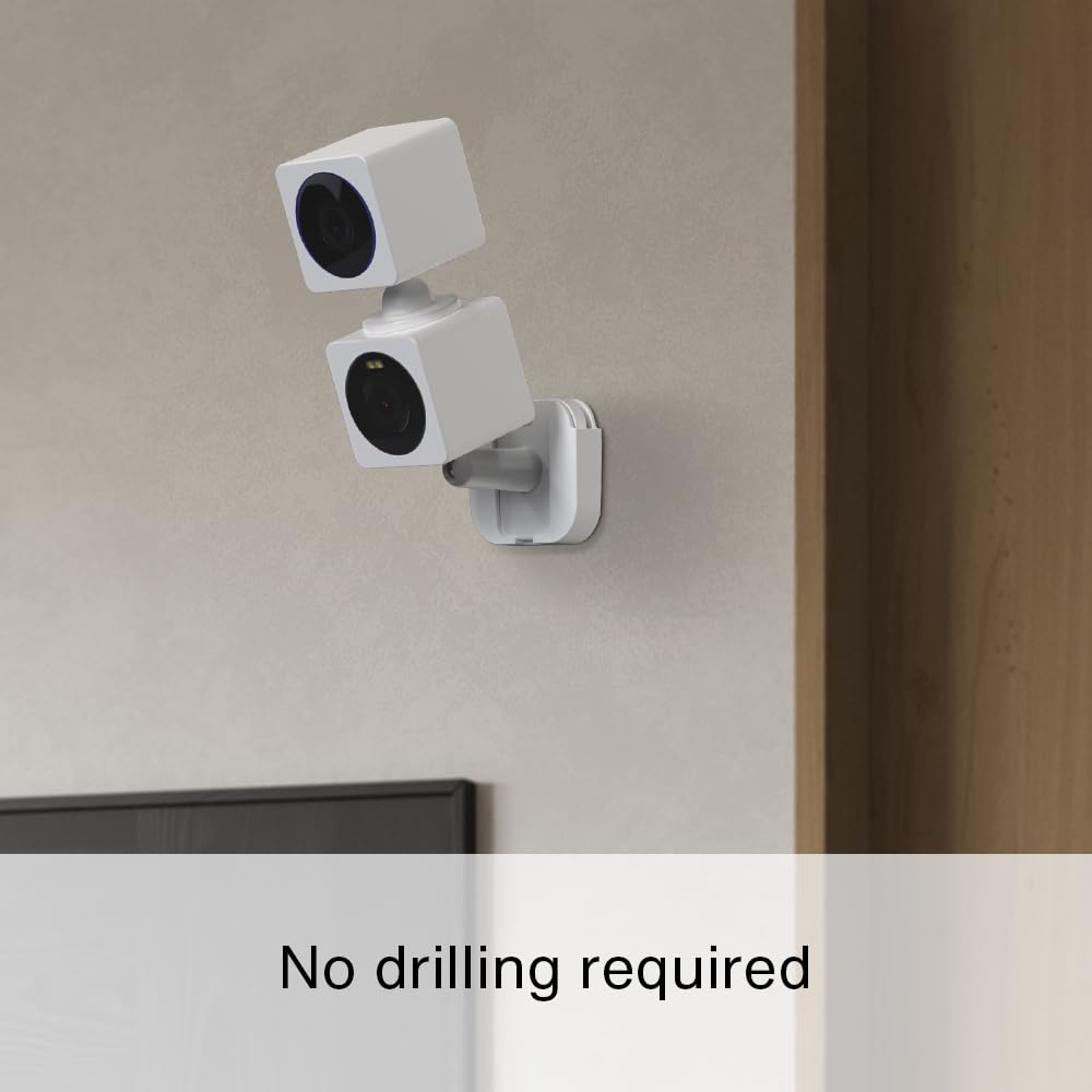 Holicfun Wyze Cam Og Adhesive Mount, 2 Pack   White