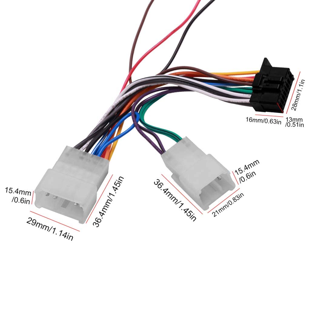 Radio Wiring Harness Pioneer Headunits Compatible With Toyota| Fits For All Non Jbl Toyota And Scion Models 1987 17, Does Not Fi