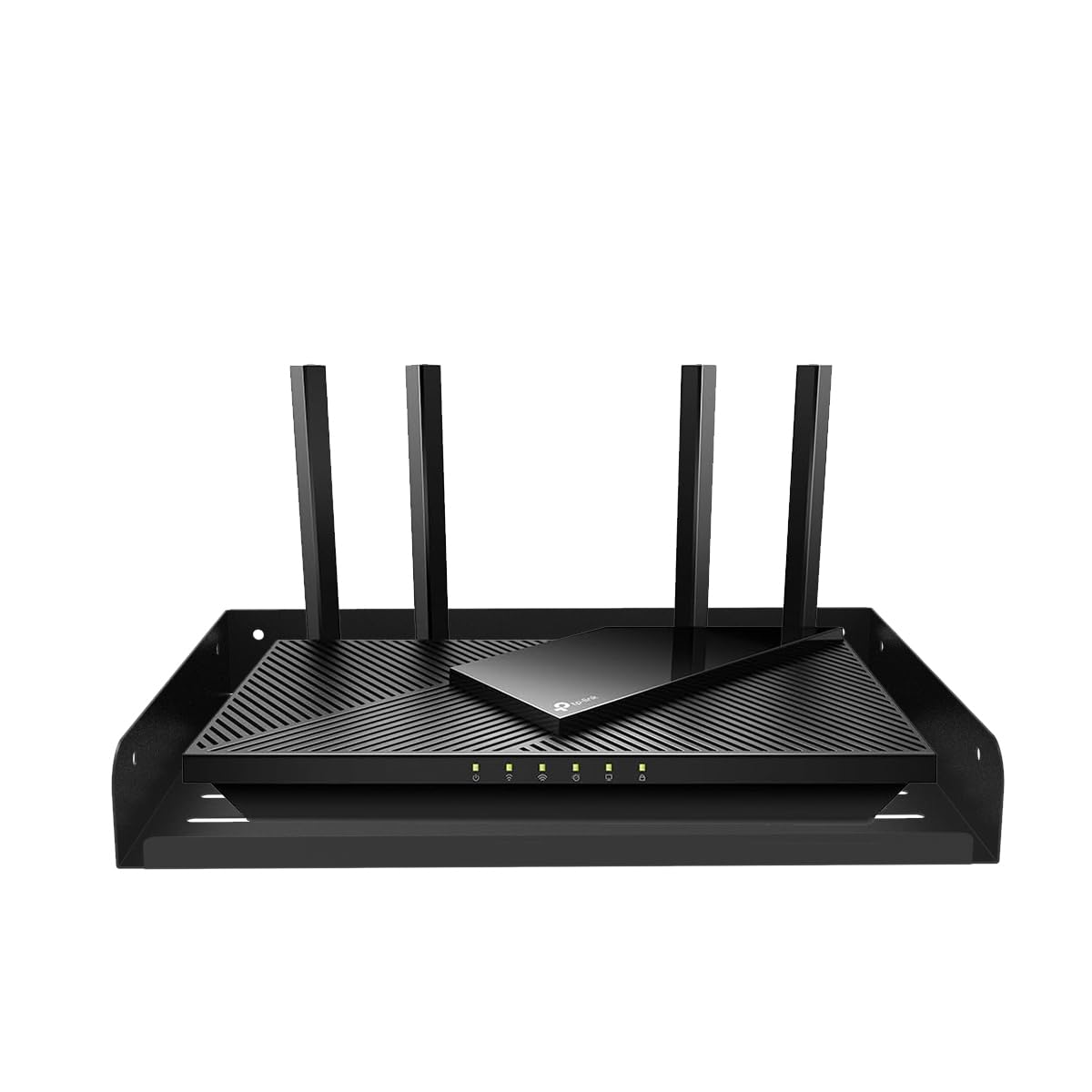 Jingchengmei Metal Floating Wall Mounted Shelf Bracket For Av, Tv Accessories, Wifi Router, Tv Box, Cable Boxes, Dvd Player, Games Consoles Or Other Small Projectors (12 Inches Width)