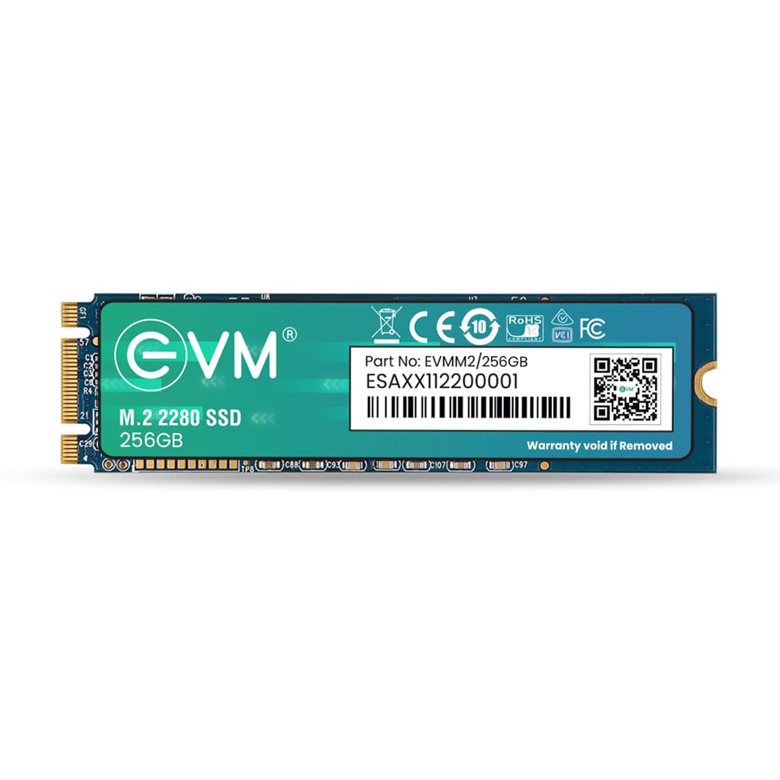 Evm 256Gb M.2 (2280) Sata Internal Ssd  530Mb/S Read & 420Mb/S Write  5Year Warranty (Evmm2/256Gb)