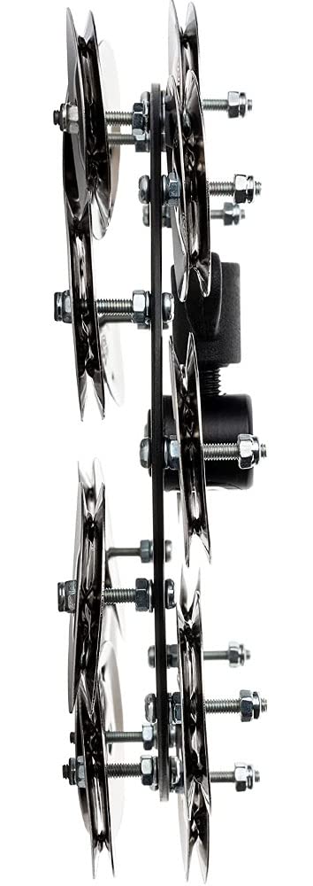 Tuoren 5.5'' Mountable Symbal Hihat Tambourine With 8 Double Row Steel Jingles For Drum Set Silver