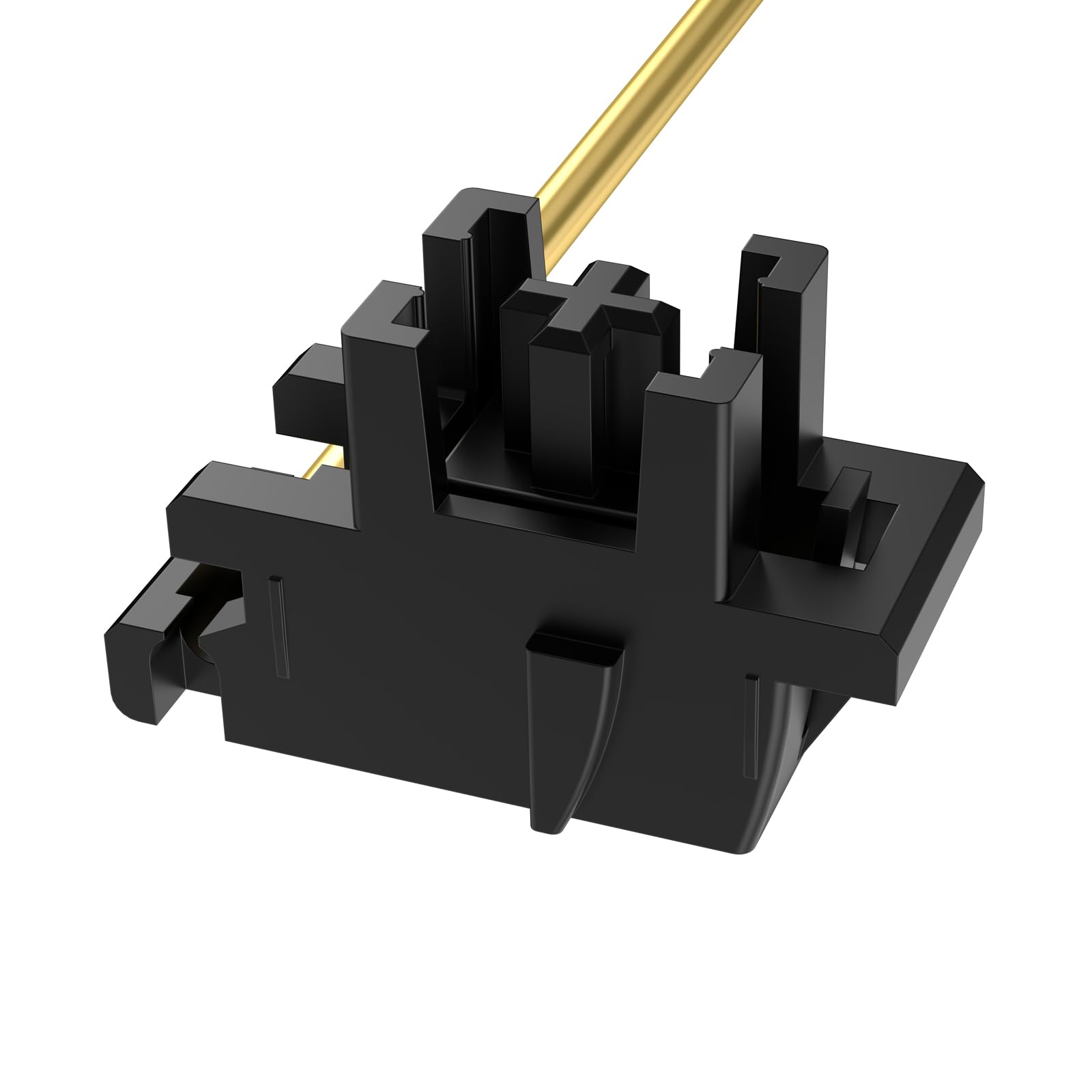 Durock Plate Mount Stabilizer V3, Innovative Pre Clipped Stem For Minimum Wire Wobble 2U 6.25U 7U Keyboard Stabilizers (V3 Black