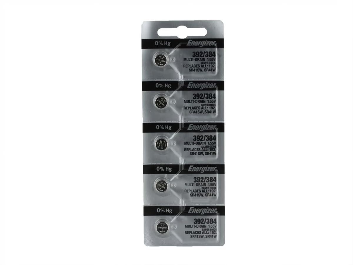 Energizer 392/384 Silver Oxide Battery: Card Of 5